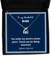 To my Bride,  Wishbone Dancing Necklace. Model 64035  - £31.93 GBP