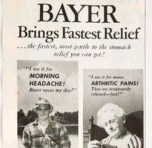 1958 Bayer Aspirin Pain Relief Medical Advertisement Medicine Vintage DW... - $19.99