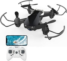Mini Drone with Camera Black WiFi FPV Mini Drones with 720P HD Camera Selfie - £30.42 GBP