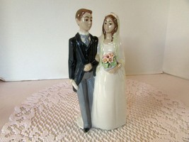 Nadal Porcelain Figurine Bride &amp; Groom Cake Topper 7.5&quot;H Made In Spain - £18.16 GBP