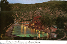 Evening at Hot Springs Pool Glenwood Springs Colorado Postcard - £5.38 GBP