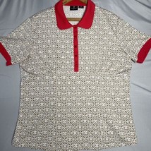 Vuarnet Sport Womens Golf Short Sleeve Polo Size XL Vintage Red Collar S... - £9.21 GBP