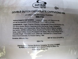 Double Dutch Chocolate Coffee Instant Mix Powder Cappuccino 1 Bag 64710 - £15.72 GBP