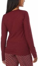 Calvin Klein Womens Solid Button Front Top Size M Color Maroon/Logo Print - £35.38 GBP
