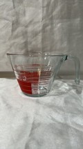 PYREX Measuring, 2 Cups, 16 oz, 500 mL, Red Reverse Read Inside, Vintage, USA - £14.43 GBP