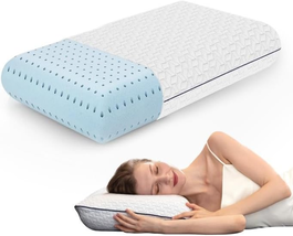 King Size Gel Memory Foam Pillow with Viscose Made from Bamboo Cover Ventilated - £29.65 GBP+