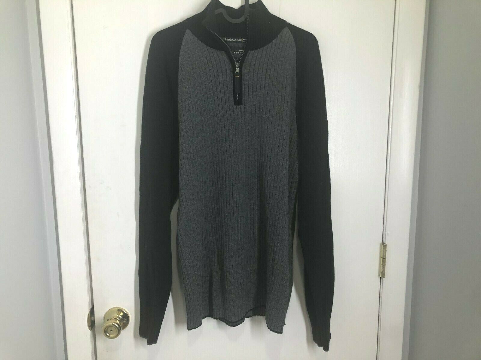 Nautica 1/4 Zip RIb Stitch Pullover Sweater SZ Large Mock Neck Logo Patc... - $8.90