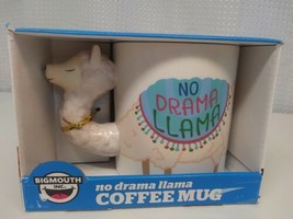 Big Mouth INC.- No Drama Llama Coffee Mug 20oz White Blue Pink Green - $11.26