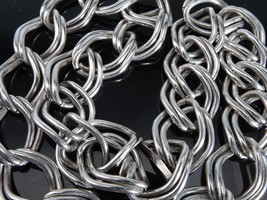 24&quot; 207 gram Sterling Silver Double Chain link necklace - £447.03 GBP