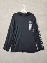 Realtree Performance Hooded Fishing Shirt Mens XL Black Long Sleeve UPF ... - $24.62