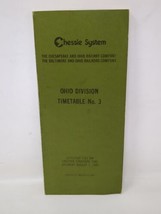 Vintage Chessie System Railroad Timetable B&amp;O C&amp;O Baltimore &amp; Ohio Division 1981 - £11.44 GBP