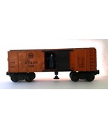 Vtg Lionel Operating Box Car AT&amp;SF 63132 Santa Fe Orange X3464 W/Man - $16.81 CAD