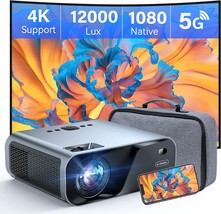 Projector Surewheel, 1080P Native Projector With Wifi And Bluetooth, 12000 - £71.55 GBP