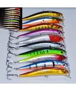 New Lot 10Pcs Kinds Of Fishing Lures Crankbaits Hooks Minnow Baits Tackl... - £21.95 GBP