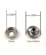 Cap & Socket Only, Stainless Steel Snap Fasteners, 1000 Piece, Marine Grade - $5,430.73 MXN