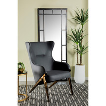 Upholstered Accent Chair Slate And Bronze - £548.37 GBP