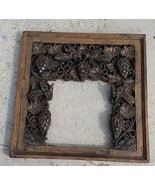 Antique Carved hardwood 21&quot;w x 21&quot;h x 2&quot;thick, age cracks - $219.52 CAD