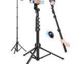 Phone Tripod, 71&quot; Tripod For Iphone, Selfie Stick Tripod Stand With Remo... - £30.32 GBP