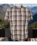 Patagonia Snap Front Shirt Mens Size M Brown Plaid Button Up Short Sleeve - $365.14 MXN