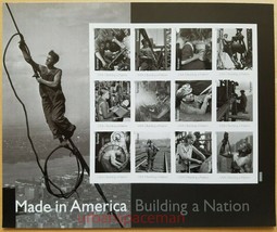 Building a Nation Man on Cable Sheet of 12  -  Postage Stamps Scott 4801 - £16.37 GBP