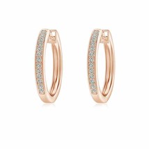 ANGARA 0.21ctw Natural Diamond Hoops Earrings, in 14k Solid Gold (Grade-KI3) - £354.35 GBP