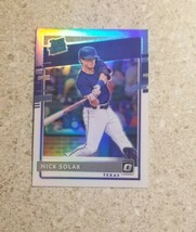 2020 Donruss Optic RATED ROOKIE Nick Solak RC #57  Carolina Blue White Prizm  - £2.39 GBP