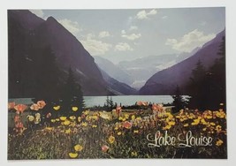 Postcard Lake Louise Wild Flowers Mountains Banff National Park Alberta Canada - £6.99 GBP