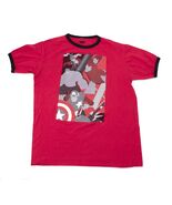 Marvel Hero&#39;s Iron Man Hulk Captain America Men&#39;s Red T Shirt Medium - $13.69 CAD