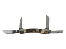 Buck Creek German Hand Made Stainless Pocket Knife, 4 Blade White MOP, N... - $53.20