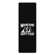 Personalized Yoga Mat with &#39;Mountains are my Happy Place&#39; Print, Anti-Sl... - £60.94 GBP