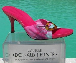 Donald Pliner Couture Mesh Elastic Leather Shoe New Tie Dye Buckle $225 NIB - £71.94 GBP