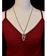 Men Necklace Ghost Face Mask Horror Pendan Classic Movie Scream Ghostfac... - $16.98
