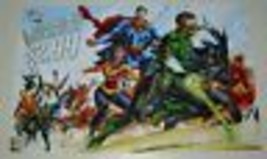 2011 JLA Poster: Batman,Wonder Woman,Superman,Green Lantern,Aquaman,Flash,Titans - £18.79 GBP