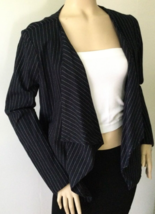 NEW BLANK NYC Linen Drape Front Pinstripe Jacket (Size S) - £39.38 GBP