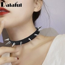 Spike Rivet Chocker Sexy Belt Collar Pu Leather Goth Necklace for Women Party Cl - £13.35 GBP