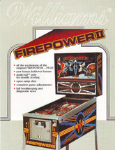 Firepower II Pinball FLYER Original 1983 Vintage Unused Retro Promo Artw... - $33.25