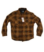 WP Weatherproof Men&#39;s Sherpa Lined Shacket Size XL Brown Plaid - £15.57 GBP
