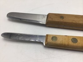 Lamson Knife Spreader Lot 2 Light Brown Wood Handle Full Tang Japan Stai... - £19.57 GBP