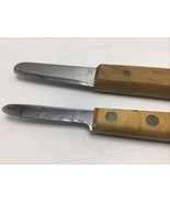 Lamson Knife Spreader Lot 2 Light Brown Wood Handle Full Tang Japan Stai... - £13.48 GBP