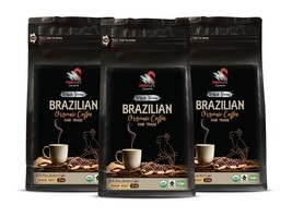 Gourmet Coffee - Brazilian Whole B EAN S Coffee Organic - Eco-friendly Coffee 3Pa - £40.51 GBP