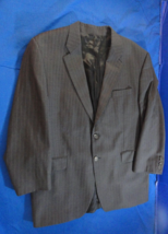 2 BUTTON DESIGNER RALPH LAUREN GRAY WITH PINSTRIPES SUIT JACKET 39R / 39... - $703.90 MXN
