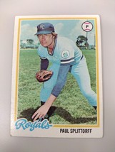 1978 Topps #638 Paul Splittorff Kansas City Royals Baseball Card - £1.55 GBP
