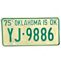 1975 United States Oklahoma Oklahoma County Passenger License Plate YJ-9886 - £14.72 GBP