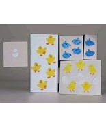 Vintage 1980s Sandylion Ducklings Bluebirds Fuzzy Sticker Designs 5pc Lot - $37.62