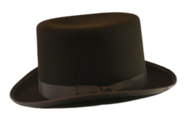 Top Hat / Deluxe / Wool / Black / White / Topper Hat / 5&quot; - $59.99