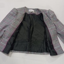 Calvin Klein RN#54163 Women’s Gray 2-Button Plaid Cropped Blazer Jacket Size 6 image 10