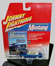 Johnny Lightning Ford Mustang Illustrated Blue Convertible 2002 Mint Die... - £10.12 GBP