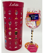 Lolita &quot;Birthday Girl&quot; Hand Painted Wine Glass 15oz New in Box SKU U192 - £11.78 GBP