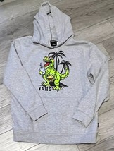 VANS Dinosaur Chilling Hamburger Palm Trees Sweatshirt Grey Size Youth L... - $17.41