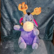 Christmas Disney Eeyore Stuffed Toy Donkey Reindeer Winnie The Pooh Plush 12&quot; - £14.03 GBP